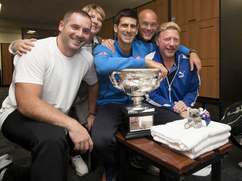 Novak Djokovic, Boris Becker, Andy Murray, Australian Open