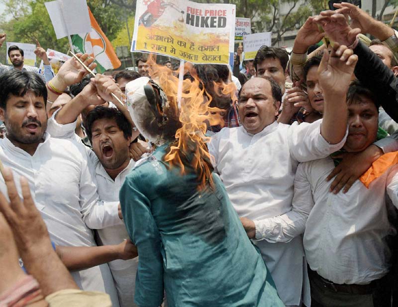 Protests against petrol price hike
