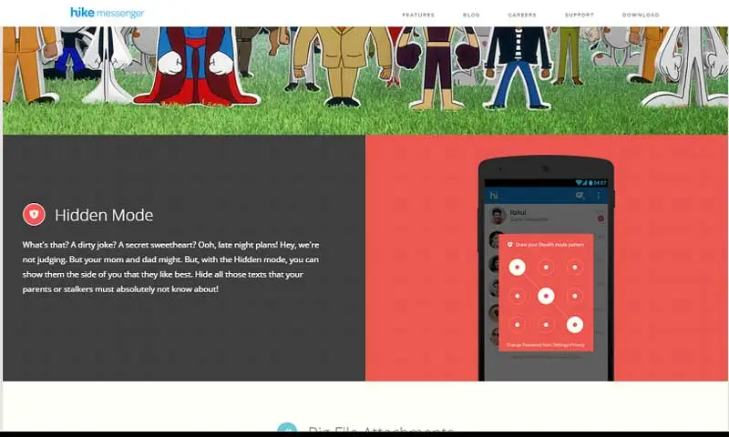 hike messanger features