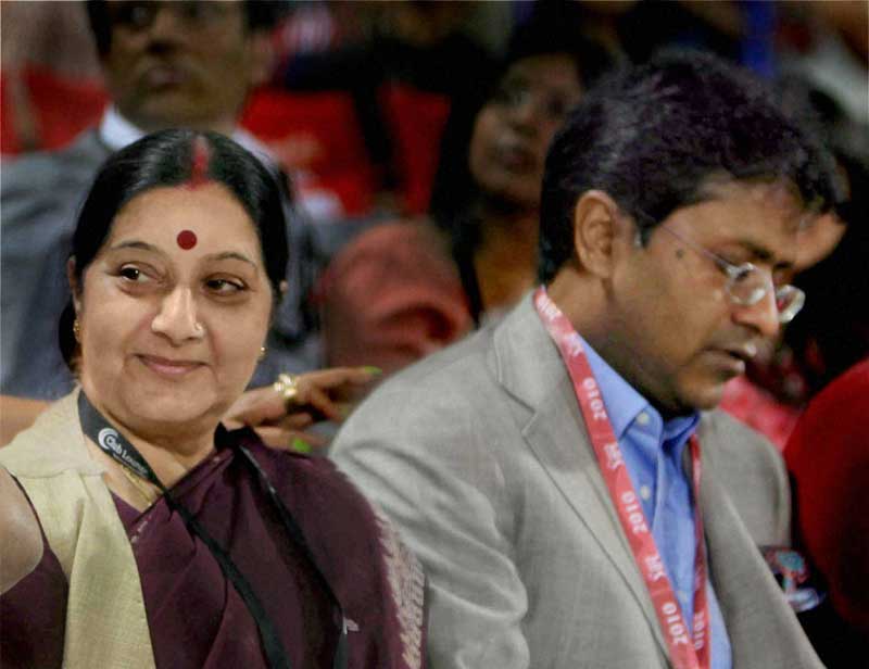 sushma swaraj and lalit modi