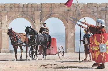 Chariot racing at Jerash