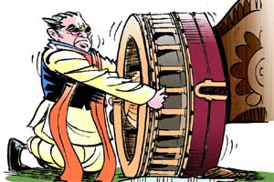For the first time in 15 months, the BJP/NDA government has been forced on the backfoot by external developments. Not everything, however, has changed