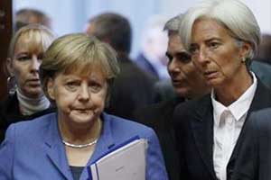 Angela Merkel says expects Christine Lagarde to push for IMF role in Greece rescue