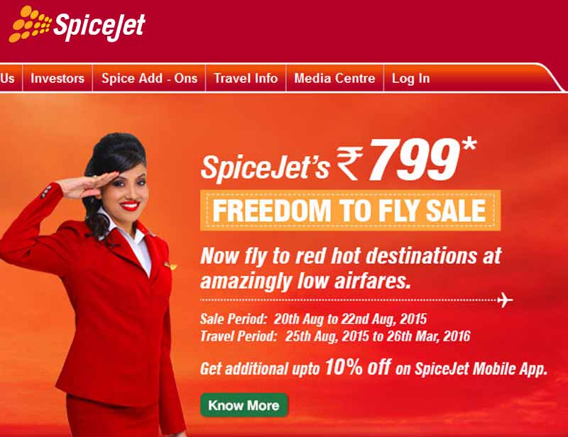 Spicejet offer, Spicejet Freedom to Fly sale, spicejet sale