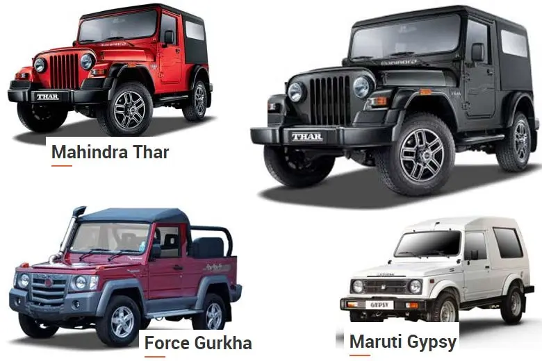 The ground clearance of Mahindra Thar falls short as it stands at 200mm from the ground even as both Gurkha and Gypsy stand at 210 mm. (CarDekho)