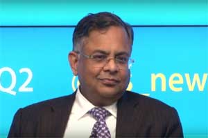 Tata Consultancy Services Ltd. Chief Executive Officer N. Chandrasekaran. (Courtesy: Twitter)