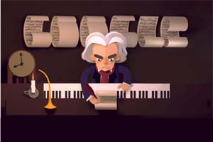 google doodle, beethoven