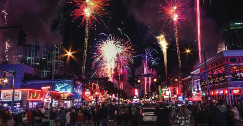 <b>Nashville, Tennessee:</b>Nashville hosts the annual New Year’s Eve celebration, Bash on Broadway, which is complimentary and appropriately features great musicians (since this is Music City after all). Several major bands will be taking to the stage before Nashville’s signature "Music Note Drop,” which then triggers confetti canons and a fireworks display. Elsewhere, many of Nashville’s best bars and venues will be throwing parties and events, such as the famous Ryman Auditorium, where Old Crow Medicine Show will be taking the stage. Elsewhere, for something smaller, MStreet, which owns several beloved Nashville restaurants and bars, is selling one New Year’s Eve ticket to four of their parties. (GOUSA photo)