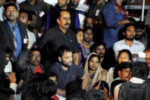 'Instead of listening to them, now the Modi govt is brutally beating them up for protesting against the RSS!', the Rahul Gandhit tweeted. (PTI)