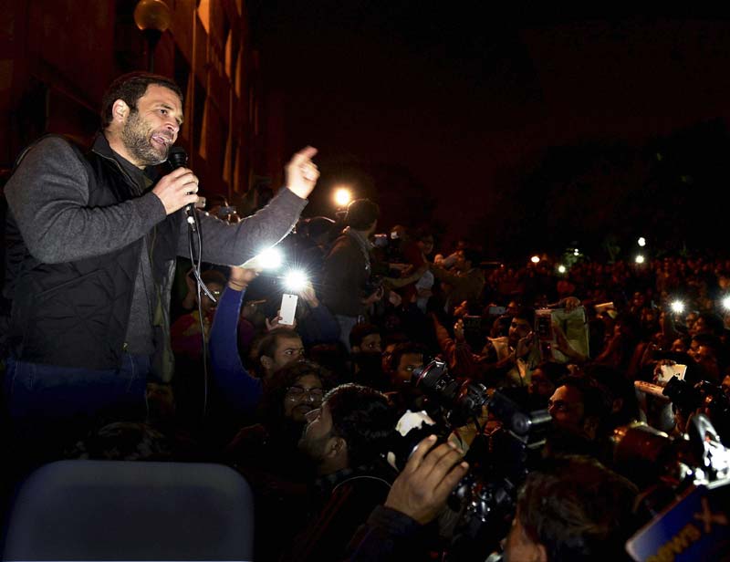 Rahul Gandhi, JNU, JNU Protest, jnu students, jnu news, jnu issue, rahul gandhi speech, rahul gandhi news, rahul gandhi attacks modi, rahul gandhi attacks bjp, rahul gandhi at jnu