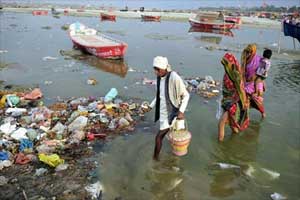 Uma Bharti said the cleanliness of a river cannot be established in a lab where quality of packaged drinking water is established.