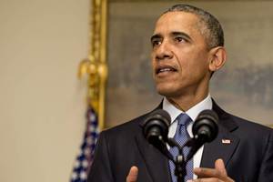 "It's also a time of year that brings some of the best dishes to the table across the world as families and neighbours gather for iftar," Obama said. (AP)