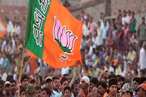 Ram Lal, accompanied by Delhi BJP's organisational general secretary Sidharthan, vice president Kuljeet Chahl and local Councillor Lata Gupta, took part in the drive at Pandav Nagar in east Delhi. (Source: AP)