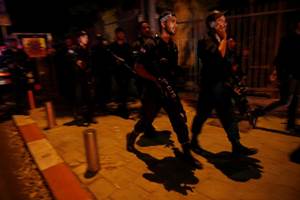 The shooting occurred at the Sarona market, a series of restored buildings that have been transformed into a popular tourist spot filled with crowded shops and restaurants.(Reuters)