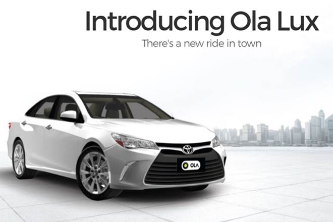 Ola Lux will feature high end luxury sedans and SUVs like Jaguar, Mercedes, Audi, BMW, Toyota Camry & Fortuner amongst others. (Source: Website)