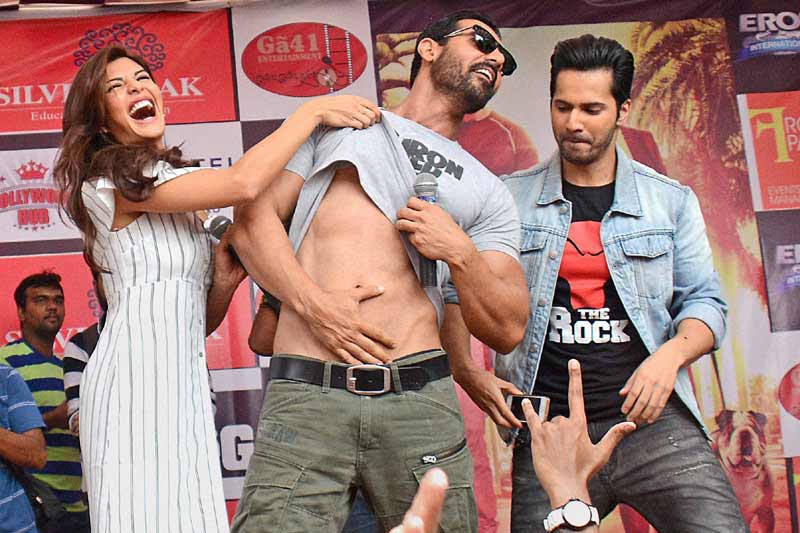 Varun Dhawan, John Abraham, Jacqueline Fernandez, Dishoom, Dishoom promo, Dishoom news, Dishoom Ahmedabad