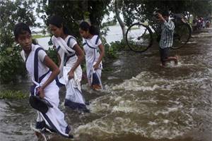 With 300 villages and more than one lakh people affected, Assam is yet to witness a dry patch. (Reuters)
