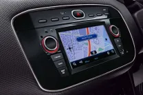  In car infotainment system with navigation available with the Fiat Abarth Punto is convenient to use and easy to read 