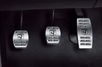  Aluminium finished 'Abarth' engraved foot pedals in the Fiat Abarth Punto add to the sporty character of the car 