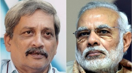Prime Minister Narendra Modi (L) and Defence Minister Manohar Parrikar (R). (File Photo)