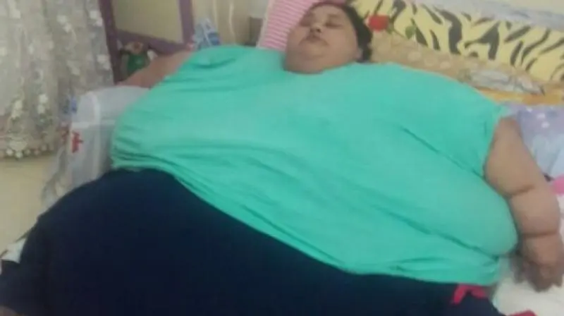 The Egyptian woman named Eman Ahmed aged 36-year-old is the world's heaviest woman weighing 500kg. She reached Mumbai on Saturday for treatment at the Saifee hospital. (Twitter)