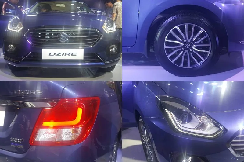 Exterior: The third generation Dzire has received new design and styling, while the silhouette remains same. The front fascia has been revised and now gets a large hexagonal grille and projector headlamps with DRLs (Daytime Running Lamps). At the rear, the carmaker has revamped the tail lamp cluster. The tail lamps also get integrated LED lights as well as a a few chrome bits at the rear. The new Dzire will also be available with a choice of six exterior colours, Oxford Blue, Sherwood Brown, Gallant Red, Arctic White, Silky Silver and Magma Grey.