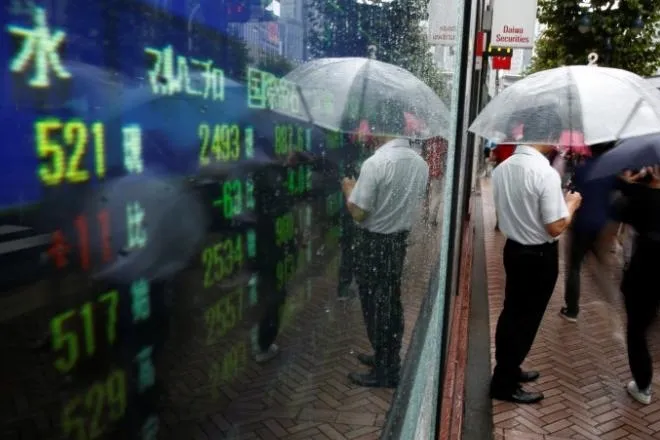 The Topix fell 7.5 percent from a 15-month high on March 13 through the end of last week. (Reuters)