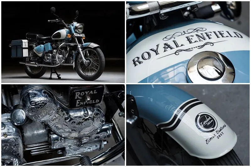 Graduate: This Royal Enfield Bullet 350 had done 1 lakh km on the ODO, when it started developing problems with the electric wiring, suspension and the front drum brake too was ineffective. It was given a new headlamp casing, hydraulic front suspension, and the wiring was replaced with a new along with the gear box and carburetor. The motorcycle looks classic yet sporty with its Bluish Grey, Off White and Dark Brown Stripes paint job.