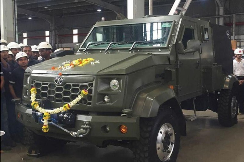 Tata’s new monstrous armoured defence vehicle spotted without