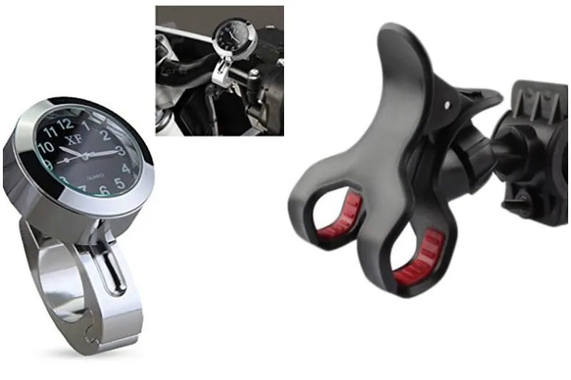 Who doesn't like watches! While you buy one for yourself, maybe you would buy your motorcycle one too. A basic handlebar watch is priced at about Rs 600. If you happen to be a tourer and ride far and long, having Google Maps within easy reach will help. A mobile phone stand for a motorcycle handlebar is available at about Rs 600 to 900. (Image: above: Amazon, below: Snapdeal)