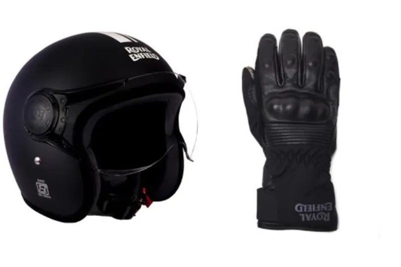 While adding accessories to your motorcycle may be fun, riding gear should be dealt with first and Royal Enfield stores offer several helmets and gloves. A regular open face RE helmet will cost you Rs 2200, while gloves are priced at Rs 3700.