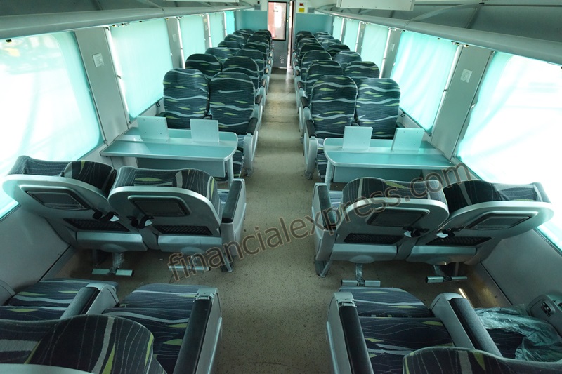 Anubhuti coaches These luxury AC chair cars have aircraftlike