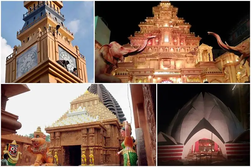 Durga Puja 2017, durga puja, kolkata durga puja, Kolkata, delhi durga puja, cr park durga puja, Durga idol, pandal themes, iconic building themed durga puja, bahubali, mahishmati, Buckingham Palace, big ben, tower bridge, durga puja festival, durga puja celebrations, durga pujo pics, durga puja pics, kolkata pics