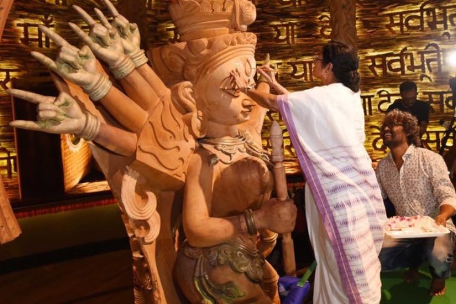 mamata banerjee, durga idol immersion row, west bengal durga idol immersion row, bjp, durga puja, durga idol, muharram west bengal