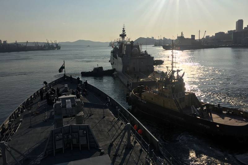 indra 2017, india, russia, tri-service military exercise, tri-service military exercise Indra-2017, military exercise, Vladivostok, INS Satpura, INS Kadmatt, Indo-Russian bilateral Tri-Service Exercise