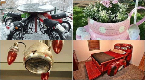 6 great DIY ideas using old car parts: Cool hacks to make your old car junk into useful household stuff!