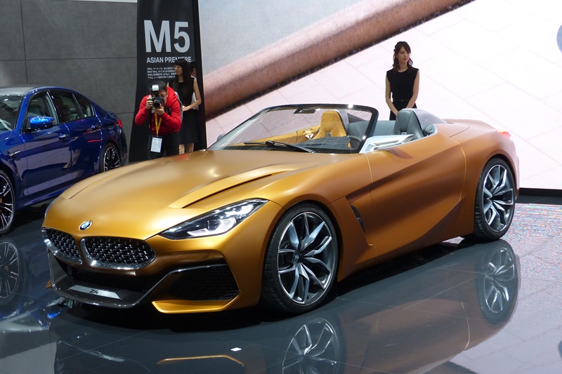 BMW Z4 Concept: First unveiled at the Concours d’Elegance earlier this year the new BMW Z4 (still a concept). It follows the BMW VISION NEXT 100 design philosophy. BMW has confirmed that the roadster will enter production in 2019 and the overall design will stay very similar to that of the concept. The new roadster was for the first time showcased outside the US and European regions.