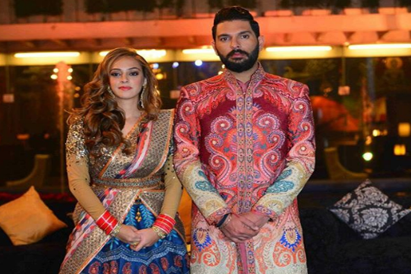 Zaheer Khan, Sagarika Ghatge marriage, Mansur Ali Khan Pataudi and Sharmila Tagore, Mohammad Azharuddin and Sangeeta Bijlani, Yuvraj Singh and Hazel Keech, Harbhajan Singh and Geeta Basra, Virat Kohli and Anushka Sharma, Vivian Richards and Neena Gupta