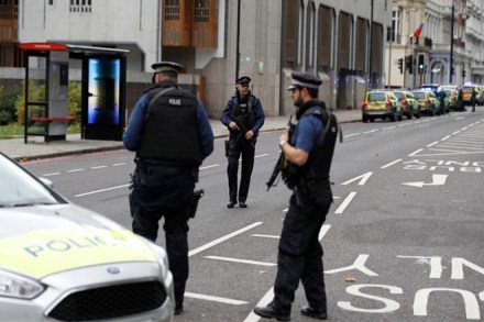 London, taxi crashes, taxi crashes crowd, pavement, pedestrians