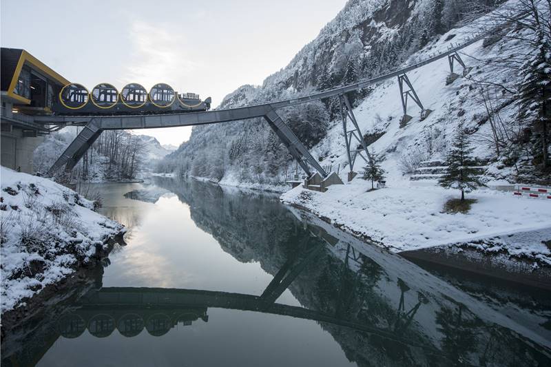 Switzerland, funicular railway, steepest funicular railway, Schwyz-Stoos, Stoos, carriages, train, passengers, swiss train, swiss valley, world news