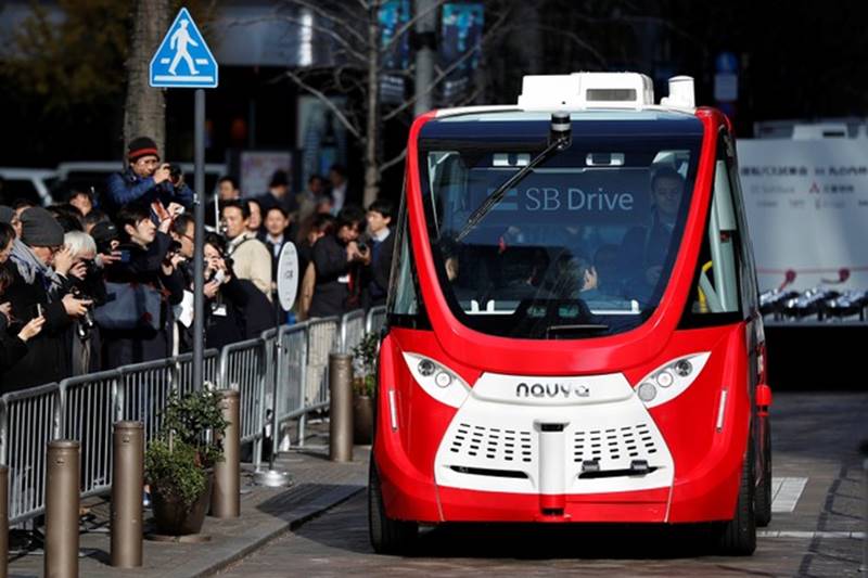 navya arma, Japan, SoftBank, Mitsubishi Estate, self-driving bus, autonomous vehicle, driverless, electric vehicle, japan, technology