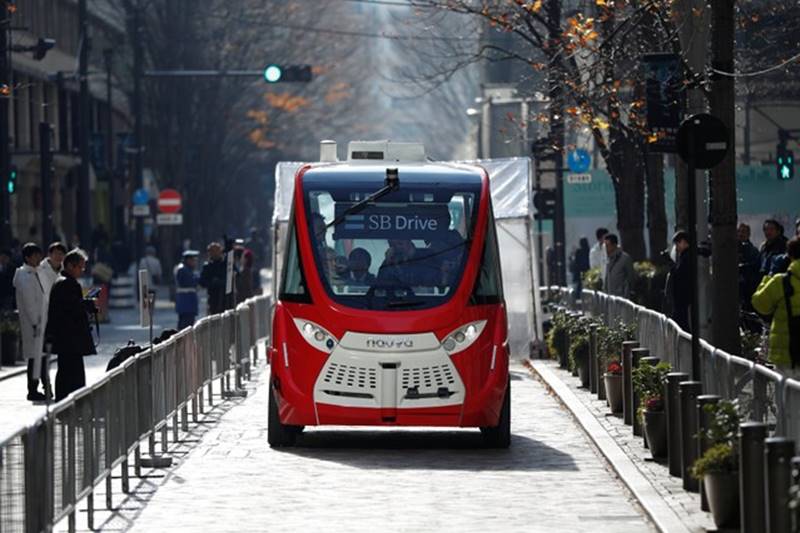 navya arma, Japan, SoftBank, Mitsubishi Estate, self-driving bus, autonomous vehicle, driverless, electric vehicle, japan, technology