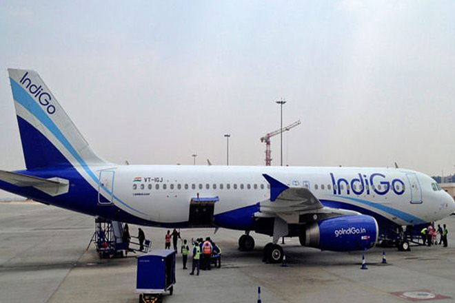 Indigo passenger bus catches fire (Source: ANI)