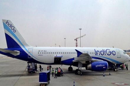 Indigo passenger bus catches fire (Source: ANI)
