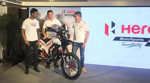 Hero RR 450 showcased in India, to enter Dakar Rally 2018 with three riders including CS Santosh