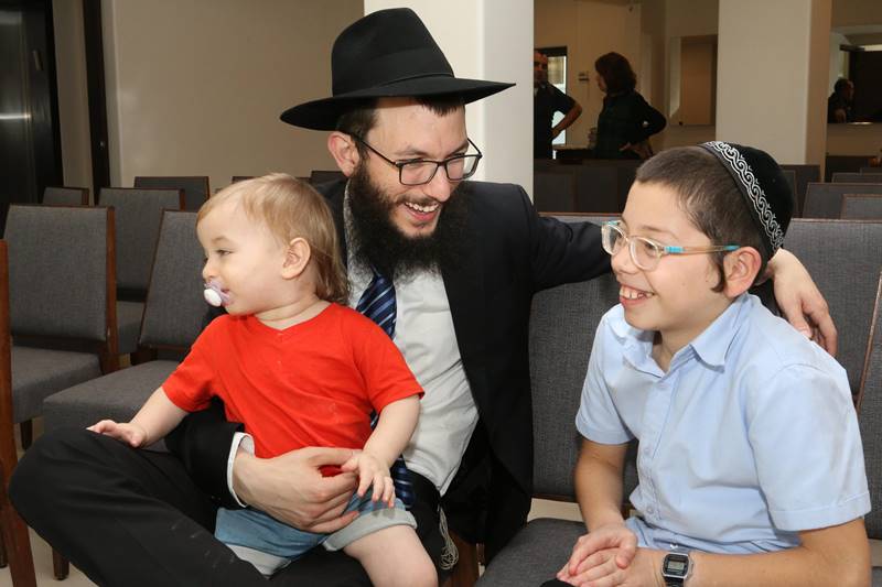 Rabbi Israel Kozlovsky, who runs the Chabad House, said, "Finally, Moshe is back home. The visit is very emotional for him. He is here to see the living memorial project". (PTI Photo)