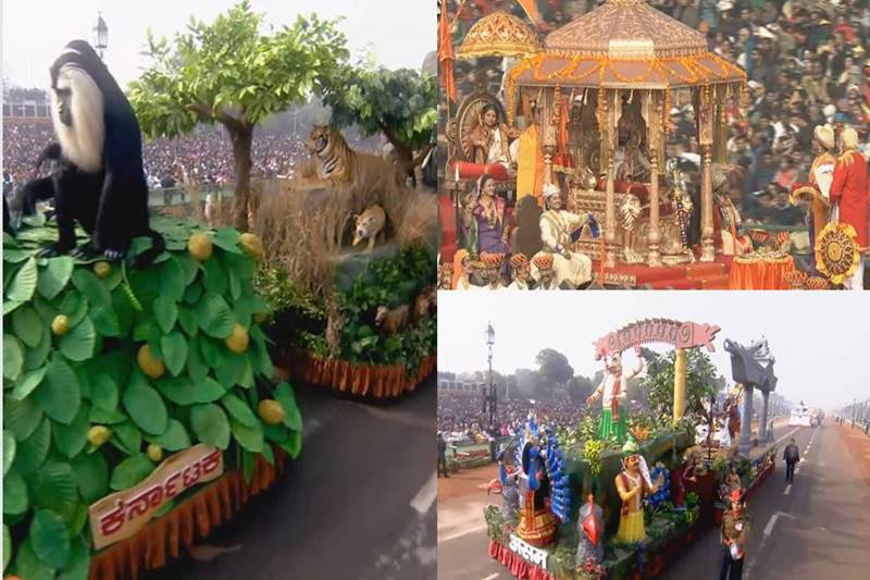 The Indian states gave a glimpse of their culture in their tableau. The display was enhanced by the performances of the state classical dancers and school students. (Source: ANI)