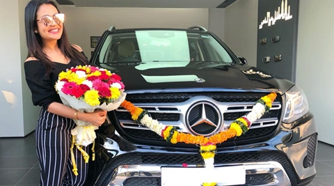 Neha Kakkar with her new Mercedes-Benz GLS 350