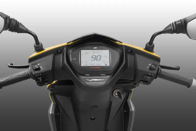 TVS NTORQ 125 is the first scooter to be Bluetooth enabled and has full digital display and premieres the TVS SmartXonnect, TVS SmartXonnect* enables around 55 features including navigation assist, top speed recorder, in-built lap-timer, phone-battery strength display, last parked location assist, service reminder, trip meter and multi-ride statistic modes such as Street and Sport.
