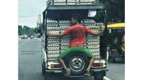 Anand Mahindra tweets to his design team with a funny image of automotive parts being put to strange usage